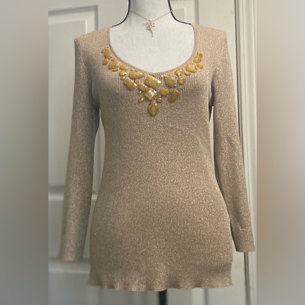August Silk Ribbed Knit blouse - Picture 4 of 7